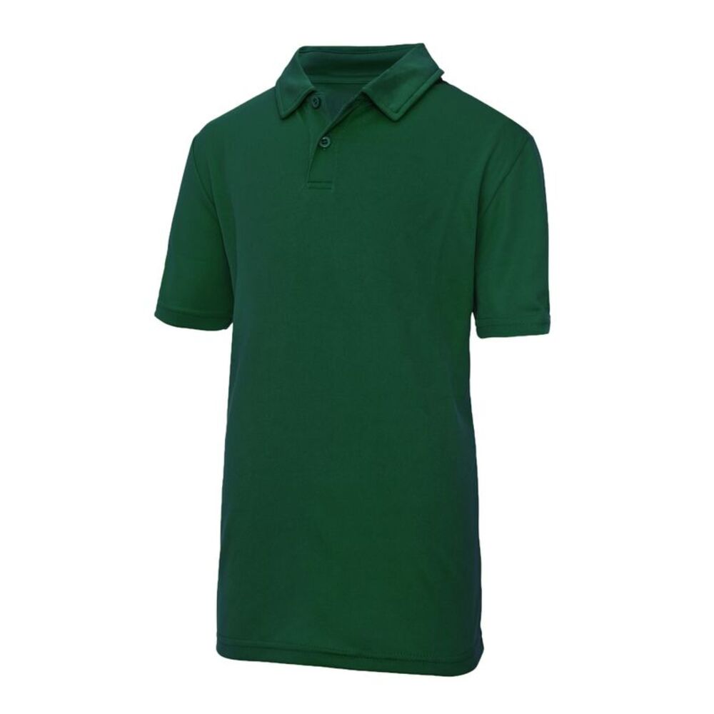 Just Cool Kids Big Boys Sports Polo Plain Shirt (Pack of 2) / Bottle Green
